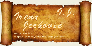 Irena Jerković vizit kartica